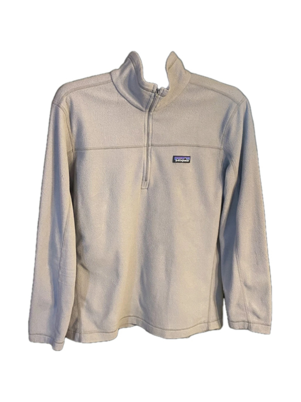 Patagonia Men's Micro D 1/4 Zip Fleece Pullover Gray "Customized "